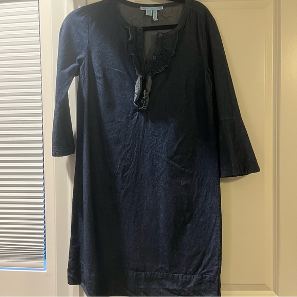 Draper James Chambray Ruffle Shift Dress - Picture 5 of 5